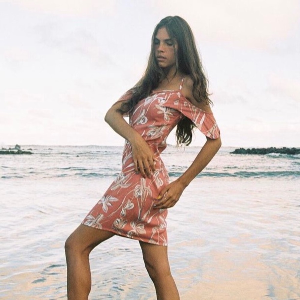 Harper Mini Dress in Nectarine by Yireh.